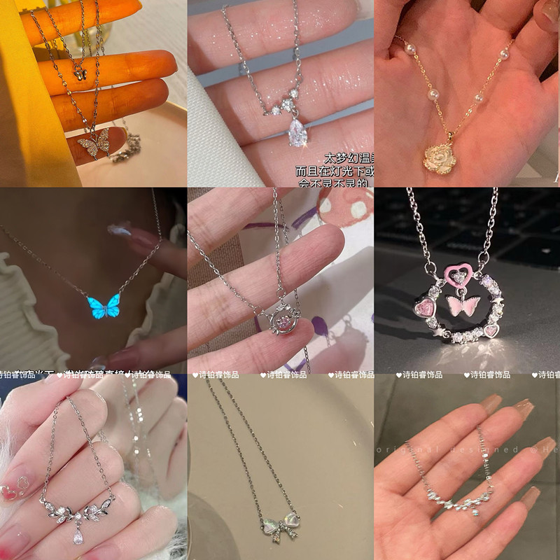 Collar de estilo caliente, espiga de trigo, Laurel, collar de diosa, femenino, nicho, sentido de alta gama, nueva cadena de clavícula de verano, regalo de novia