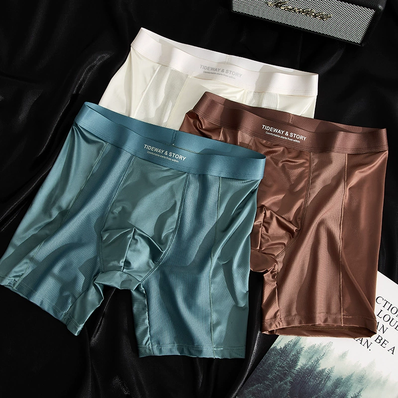 Men's silk breathable summer antibacterial trousers