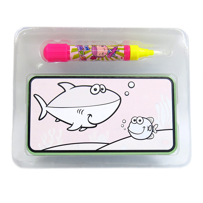 Tarjeta de pintura de agua para colorear magia de agua para niños Tarjeta de Doodle inteligencia ciencia y educación juguete Tarjeta de graffiti del mundo submarino