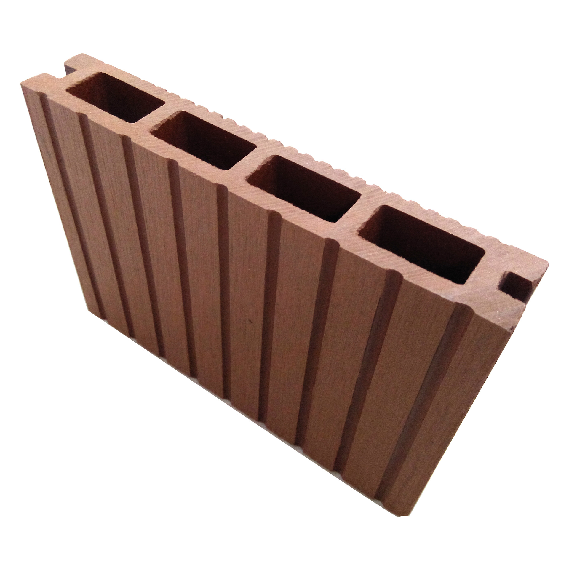 Plástico de madera WPC piso generación agujero cuadrado 145*24 protección del medio ambiente plástico material de madera jardín decoración al aire libre tablero de madera anticorrosión
