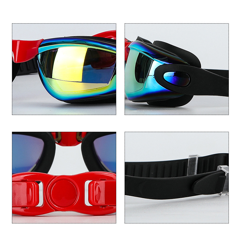 Kit de Gafas y Gorro de Natación Profesional de PC y Silicona Líquida, Impermeable y Anti-empañamiento