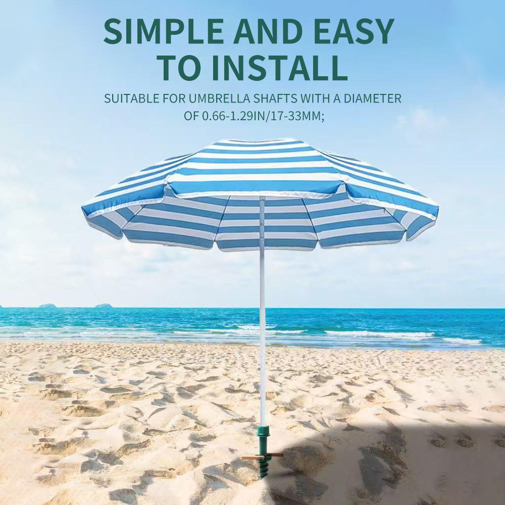 Paraguas al aire libre paraguas de playa paraguas de playa paraguas base de publicidad paraguas base de paraguas de plástico enchufe de suelo plegable