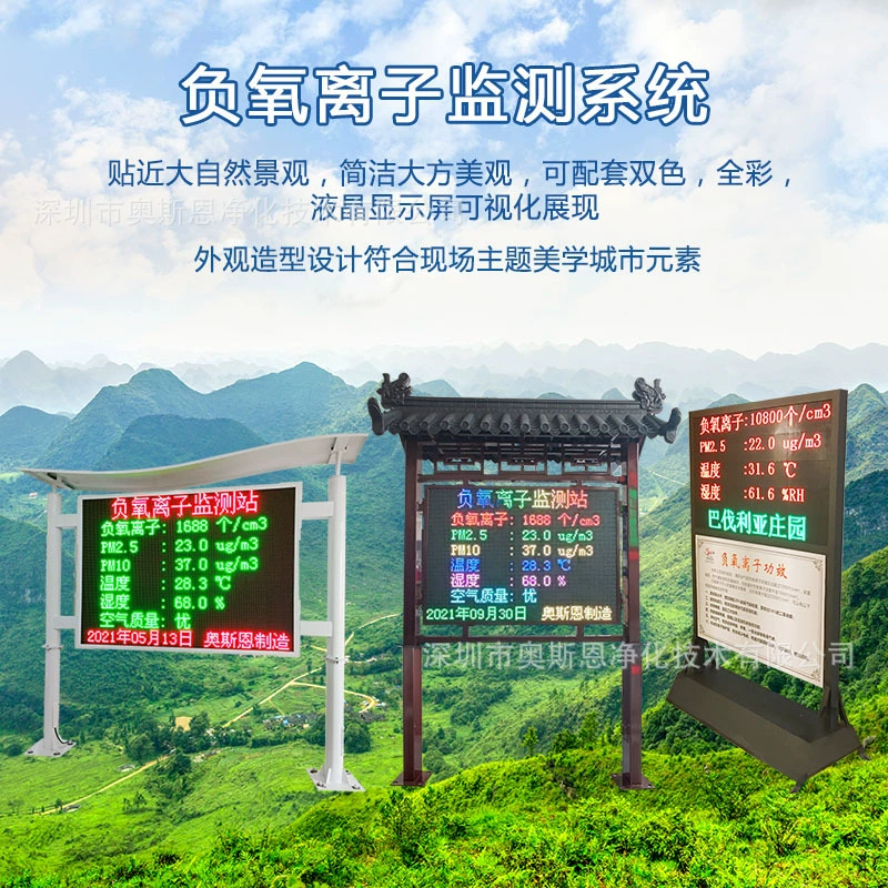 Система мониторинга содержания отрицательных ионов кислорода в экологическом саду 5A Достопримечательности Качество воздуха Интеллектуальная станция мониторинга производителей