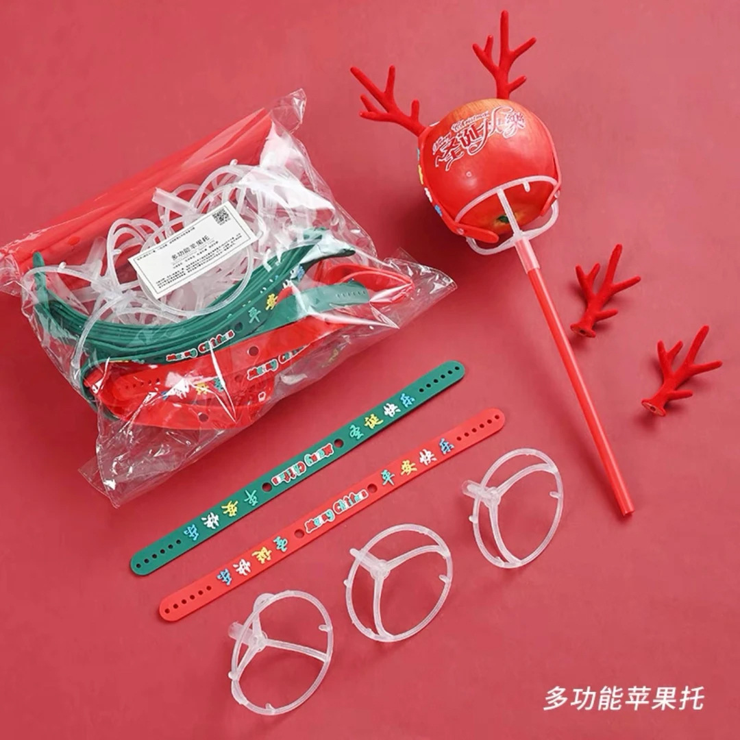 Peace Fruit Packaging Christmas Apple Fixed Base Creative Multifunctional Peace Fruit DIY Bouquet Packaging Materials