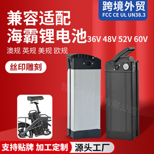 海霸電動車鋰電池36V/48V銀魚款山地折疊自行車動力電池長續航