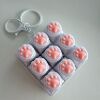 Nine-key white shell - silicone white cat paw