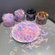 Children's disposable rubber band widened thickened rubber ring color does not hurt the hair rope strong pull constantly small leather cover baby head rope