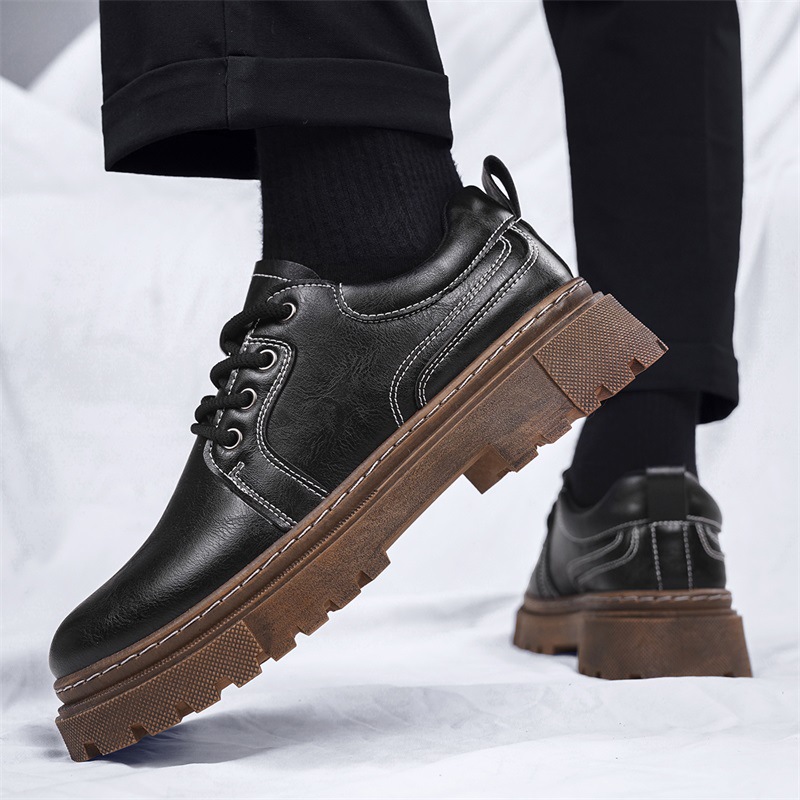 Zapatos casuales para hombres 2024 otoño nuevos zapatos de cuero de negocios transpirables para hombres tendencia universal zapatos de moda para hombres zapatos de estilo estilo estilo de peinado