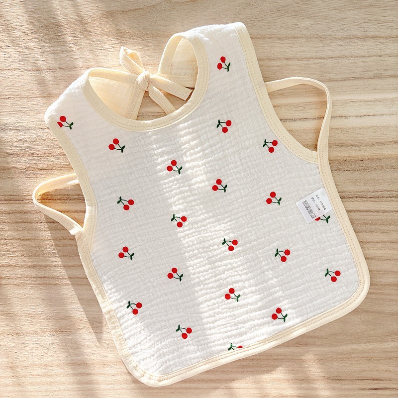 Babecera de algodón para bebés y bebés, toalla de saliva impermeable, toalla de almohadilla de leche anti-vomitación, bolsillo de comida, otoño y invierno