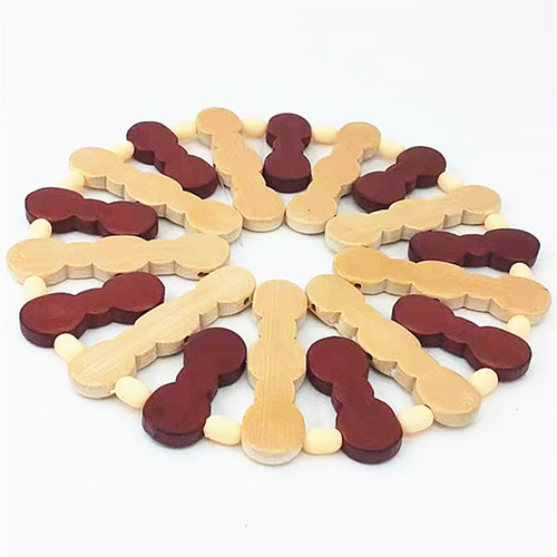 T Bamboo table heat-insulating mat, square anti-scald bowl mat, round bowl mat, bamboo coaster, kitchen pot mat