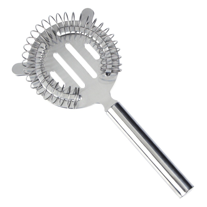 Spot stainless steel ice filter multi-function round handle ice filter bar cocktail mesh leakage ice separator tool