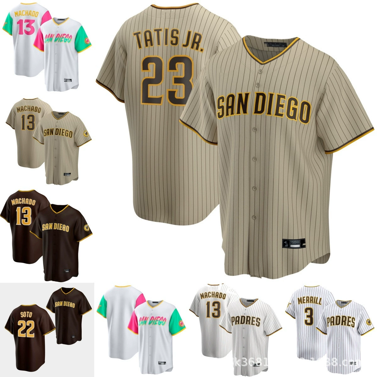 Сан-Диего Падрес Сан-Диего Падрес мужчины и женщины 23 #   Бейсбольная форма Татиса-младшего