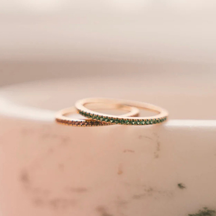 Women'S Gender PVD Coated 14K Gold Rose Gold Real Gold Plated Solid Color 304 Stainless Steel Simple Style Waterproof Non Tarnish Rings