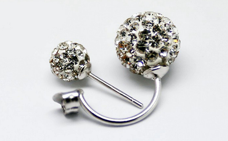 925 Sterling Silver Material 1 Pair 925 Sterling Silver Round Ear Studs