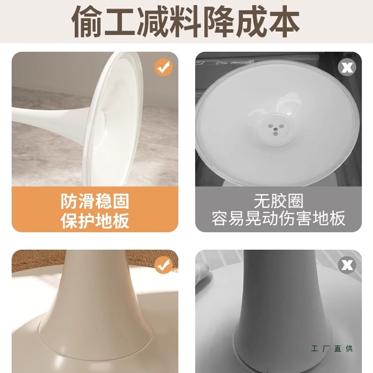 Side Table, Small Coffee Table, American Solid Wood Tulip Milk Tea Shop Coffee Table, Balcony Simple Leisure Small Round Table