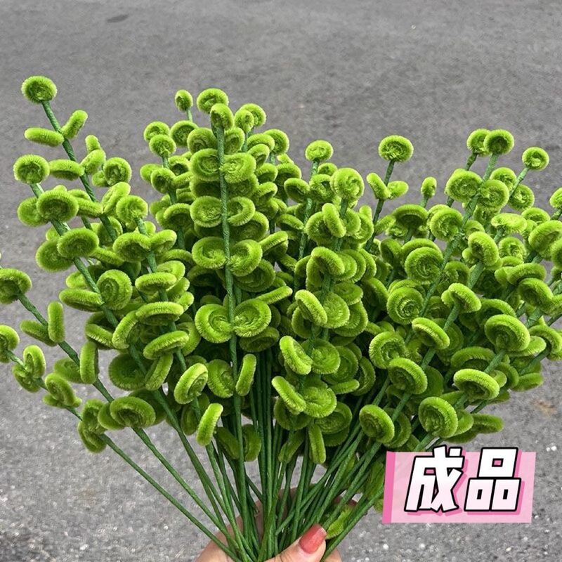 Twisting Stick Handmade Finished Product Eucalyptus Leaf Weaving Finished Product Vase Bouquet Leaves Wholesale Antique European Style DIY