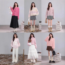 濮院秋冬季女士上衣针织毛衣女通勤风软糯十三行折扣女装尾货批发