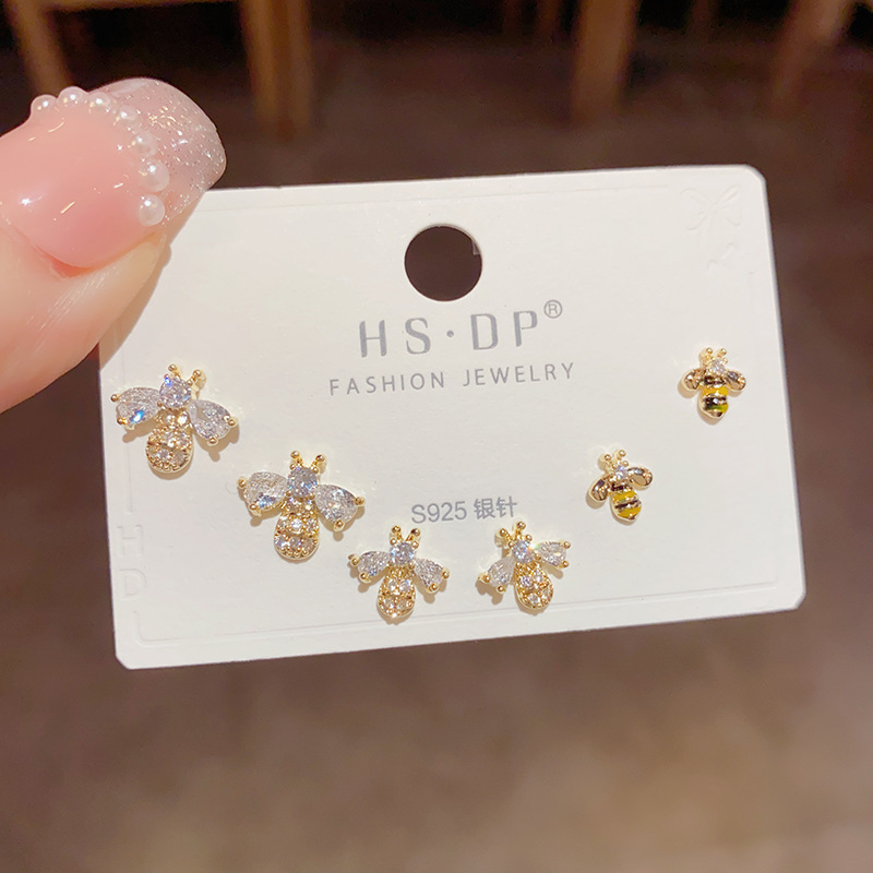 Women's Gender 1 Set Simple Style Commute Copper 14K Gold Plated Ear Studs
