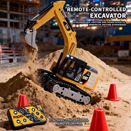 Cross-Border New Product Electric Remote Control Excavator Simulation Alloy Engineering Vehicle Toy Car Bulldozer Dump Truck Remote Control Car Cross-Border New Product Electric Remote Control Excavator Simulation Alloy Engineering Vehicle Toy Car Bulldozer Dump Truck Remote Control Car
