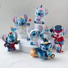 6種類の2世代のスティッチのおかしな日記スティッチの手作りのファッション人形のテーブルの置物の誕生日プレゼント