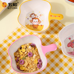 Five and Food-Grade Melamine Children's Tableware Baby Bowl Baby Meal Bowl Baby Food Bowl Eating Durable Shockproof and Heatproof Bowl Wholesale
