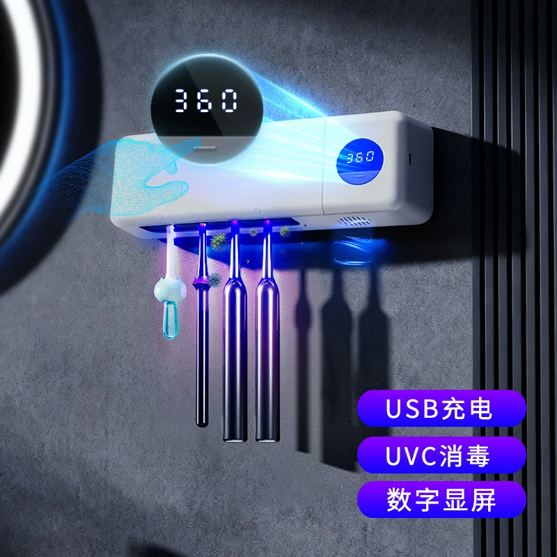 Популярная бытовая диспенсер для умывания: USB-зарядка, умный цифровой дисплей, UV-дезинфекция, держатель для зубной щетки