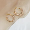 Fashionable earrings, ring, jewelry, suitable for import, European style, diamond encrusted