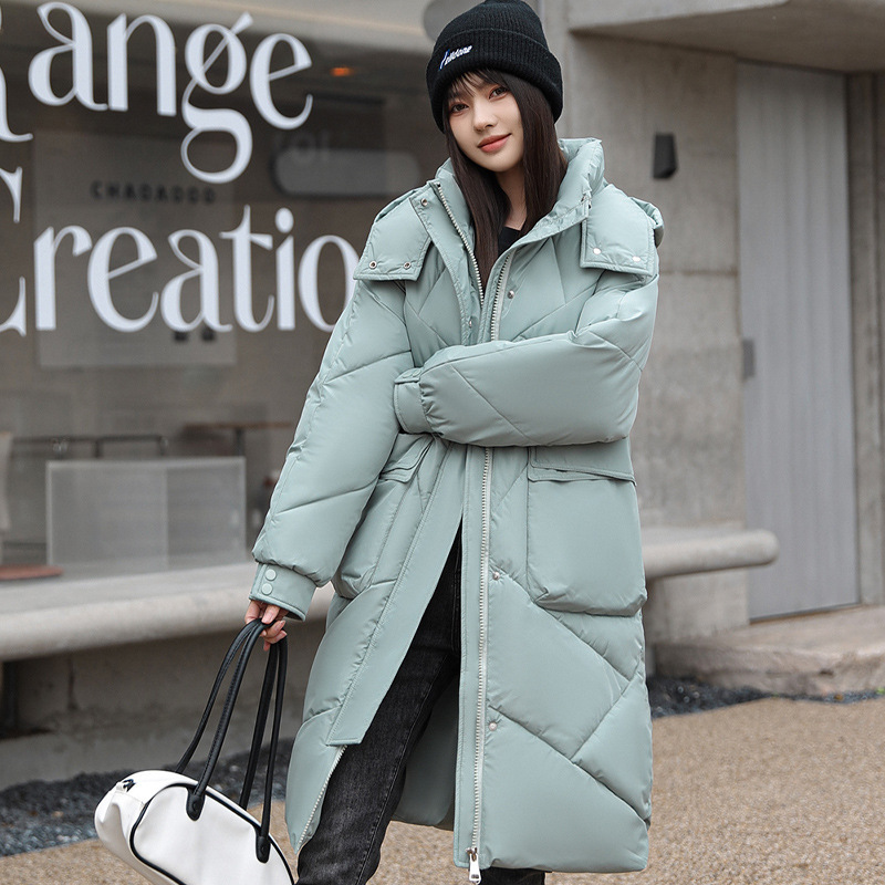 Abrigo de invierno casual de color sólido para mujer._voghion.com