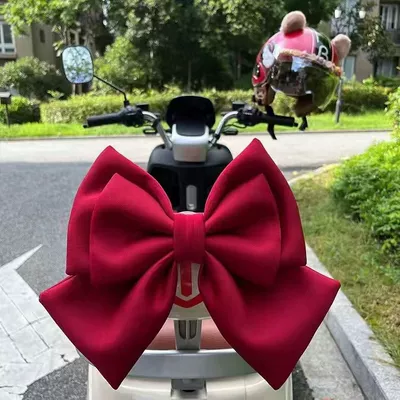 Electric Car Car Tail | Body sticker - burgundy-decorative-bow