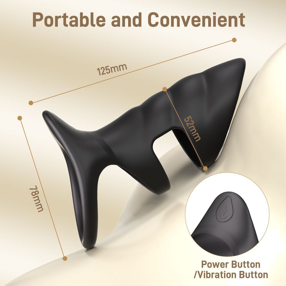 Double Ring Electric Cock Ring For Men Resonance Massage Device_voghion.com