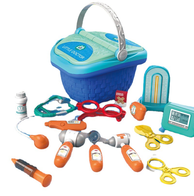 Comercio exterior niños simulación cocina vajilla comida postre barbacoa pizza juego casa juguete portátil cesta de picnic