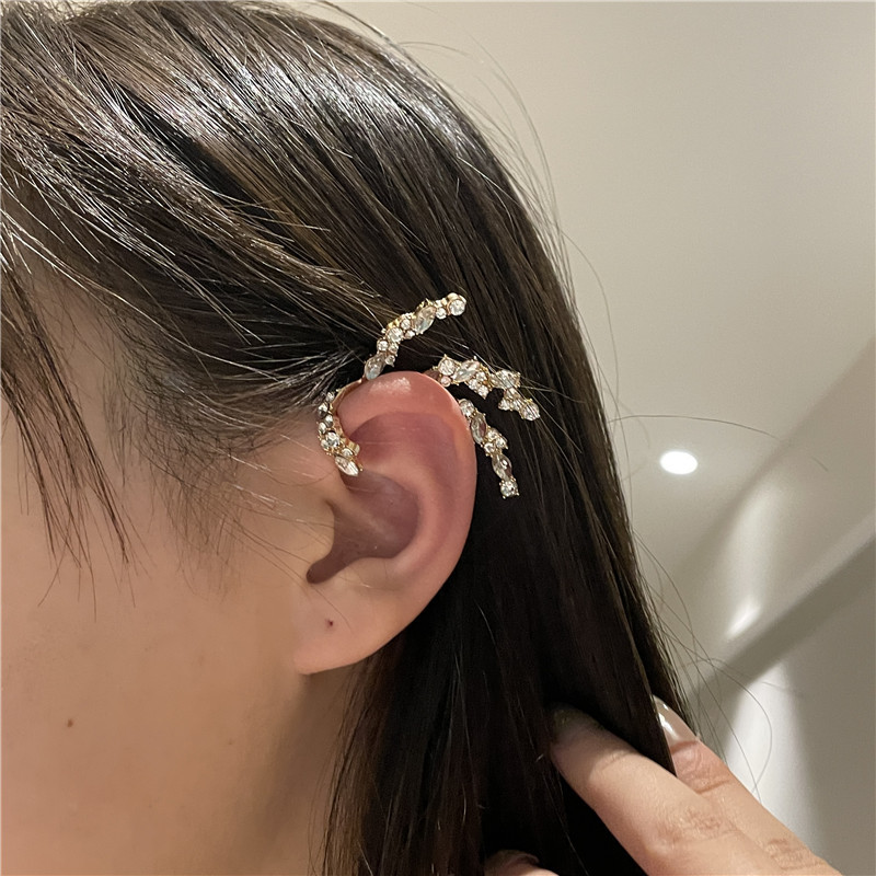 Fashion New Simple Micro-inlaid Zircon Angel Wings Ear Bone Clip display picture 2