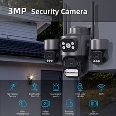 icsee マルチアイガンボールワイヤレス高精細 WiFi カメラ屋内および屋外フルカラー防水スマート AI ヒューマノイド警報