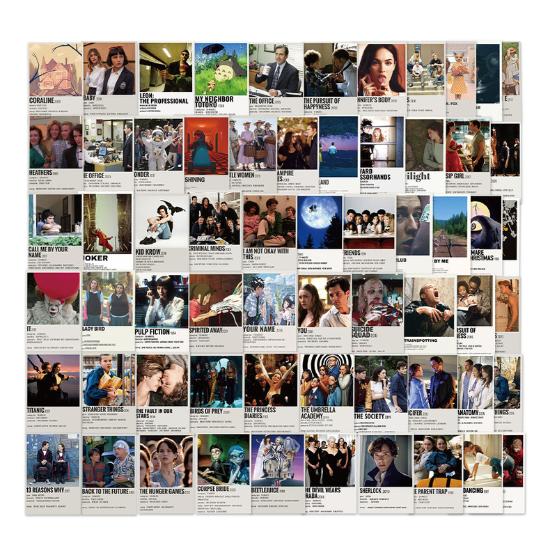 113 Sheets/Set American Tv Series Movie Poster Sticker Collection DIY Notebook Self-Adhesive Handbook 113 Sheets/Set American Tv Series Movie Poster Sticker Collection DIY Notebook Self-Adhesive Handbook
