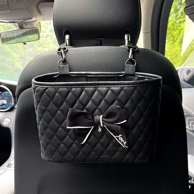 Car storage bag/box – Seat Storage Box Storage Bag - love-bow-black-storage-pocket