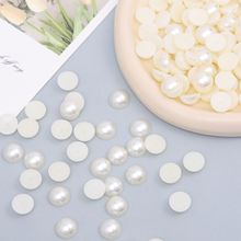 高亮abs半面珍珠平底半圆珠子眼镜美甲手机壳diy配件材料厂家批发