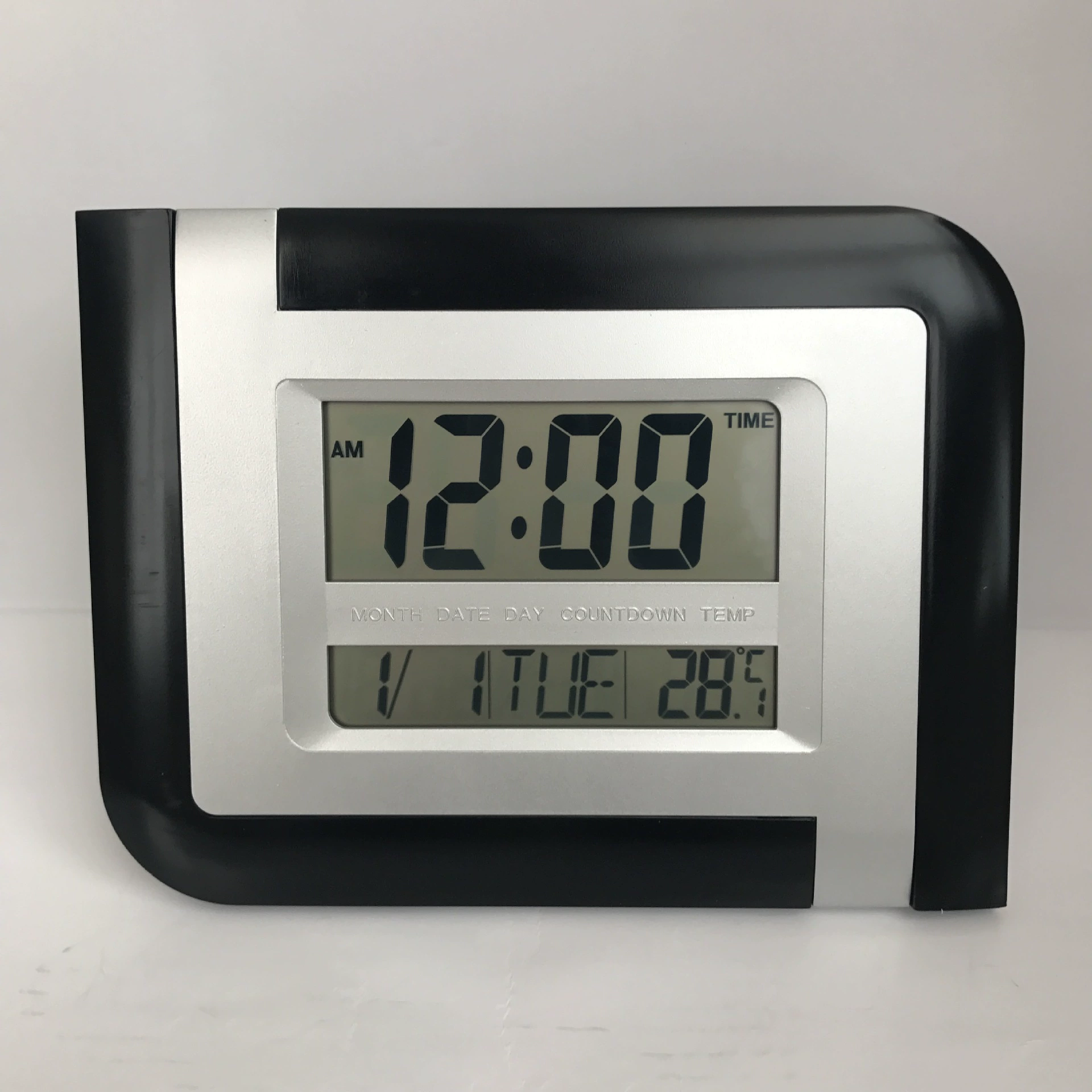 Завод в наличии двойной экран календарь настенные часы цифровой электронный будильник дома настенные часы