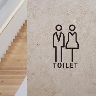 Bathroom Door Sign, Bathroom Sign, Public Toilet Sign, Acrylic Stereo Male and Female Creative Stylish, Simple Style