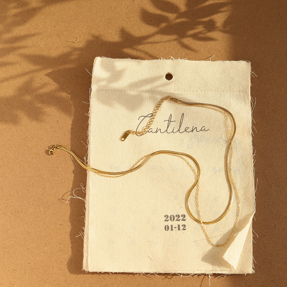 Fashion Titanium Steel Layered Necklaces Plating Stainless Steel Necklaces_colorza_1