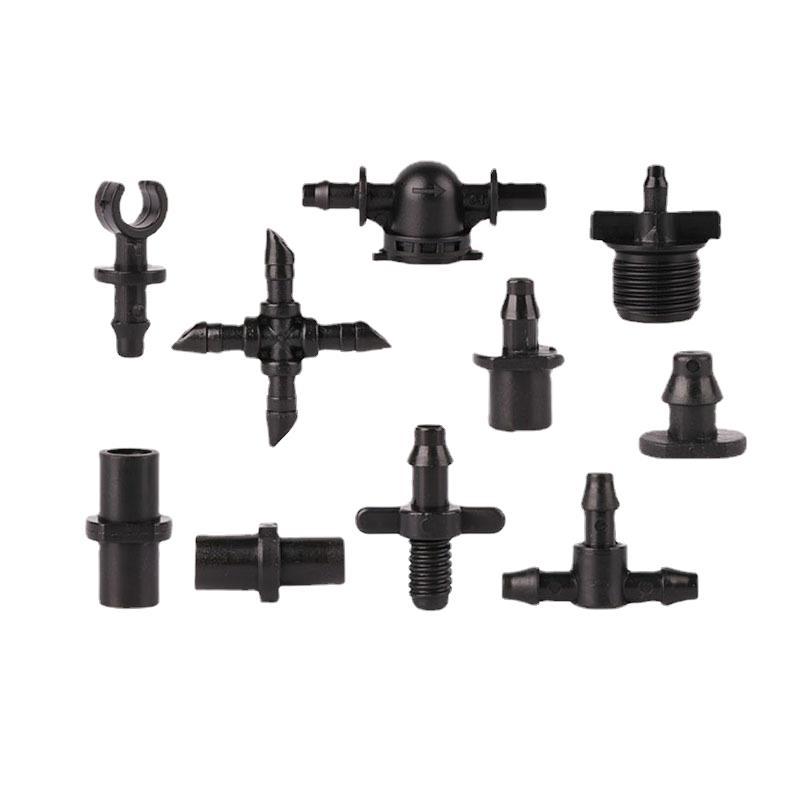 Micro-spray 4 / 7 accesorios de conector capilar de púas individuales dobles púas anti-goteo tapón de dientes de peso 47 tee capilar