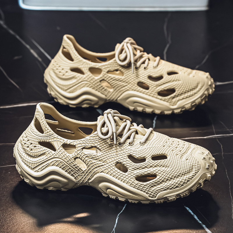 Comercio exterior transfronterizo zapatos con agujeros para hombres 2025 nueva playa moda de verano sandalias zapatillas zapatos de cabeza al por mayor