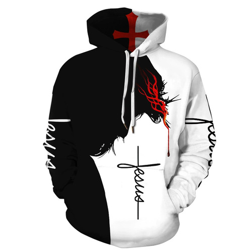 2025 New Cross-border E-commerce Foreign Trade Men's Apparel Novelty Hooded Sweatshirt Men Spring and Autumn 3D Digital Printing Hooded Sweatshirt