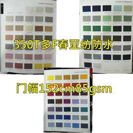 现货防水350T/144F肤感春亚纺 50D高F多F棉绒感春亚纺 羽绒服棉服