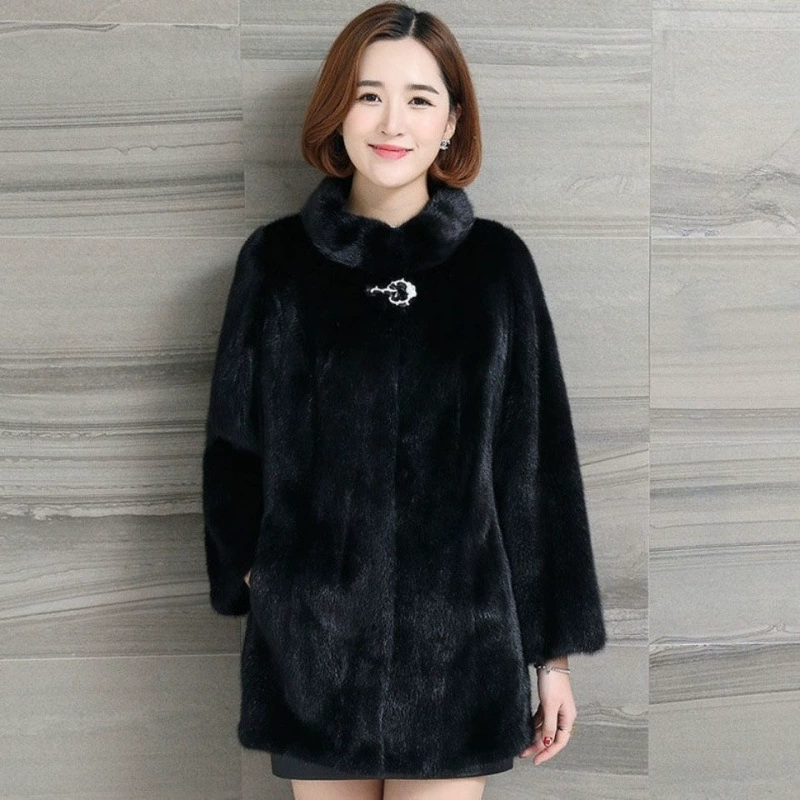 2024 новый костюм Parker Осень и зима плюс бархатная куртка свободная Ни преодолевает меховое темпераментное пальто для женщин