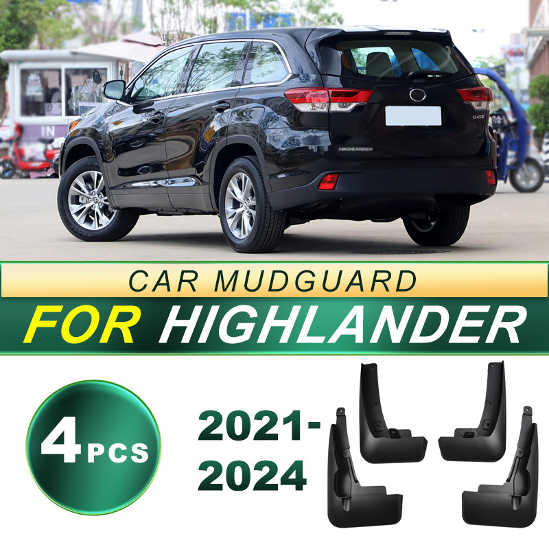 Aplicable para 21 - 24 Toyota Highlander neumáticos guardabarros de goma suave de barro modificado