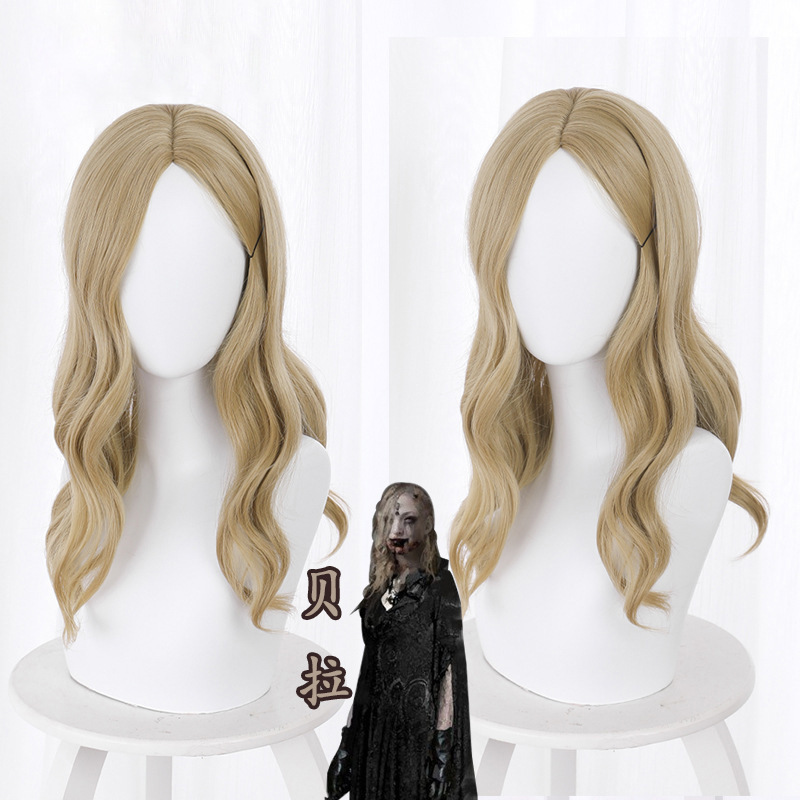 Resient Evil 8 Village Bela/Bella Brown Yellow Four and Six Micro Curly Hair cos Wig Spot Resient Evil 8 Village Bela/Bella Brown Yellow Four and Six Micro Curly Hair cos Wig Spot