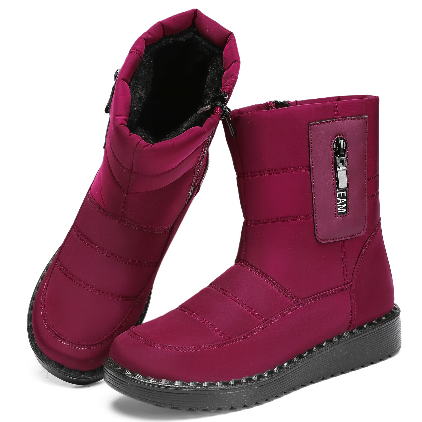 Zapatos de algodón de invierno de mujeres transfronterizas botas de poliuretano botas de lana gruesas botas de nieve calientes al aire libre