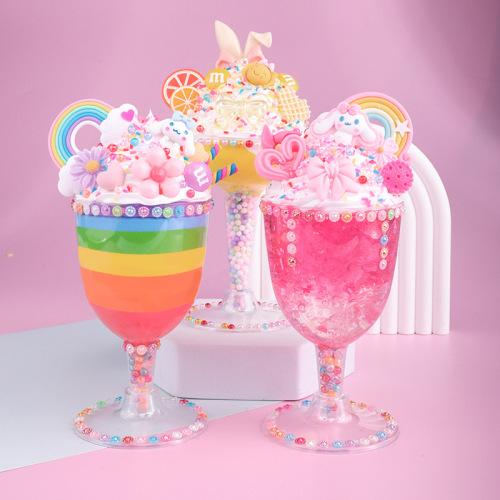 Children's DIY Handmade Ice Cream Cup Sweet Cone Cream Clay Crystal Mud Set Educational Toy
