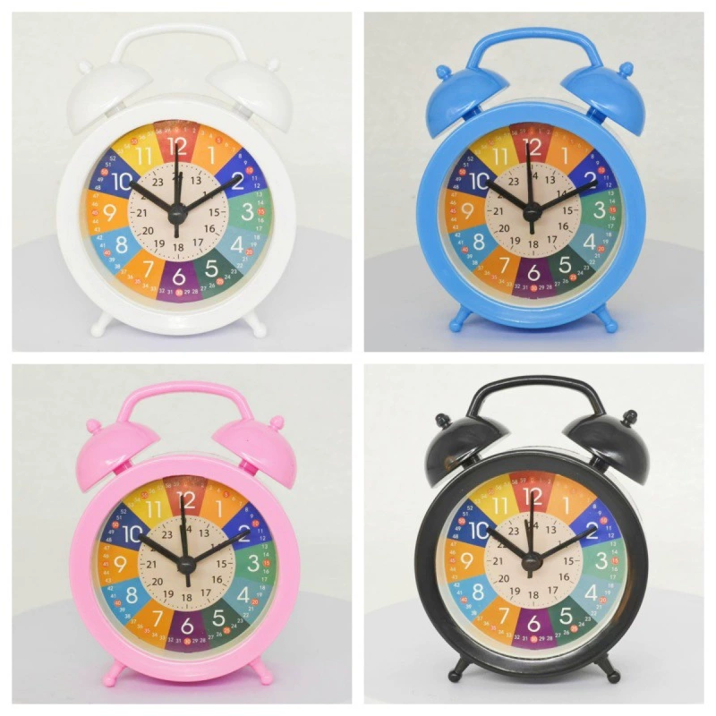 Раннее образование детей пластиковый будильник прикроватный маленький будильник студент цветной будильник часы завод