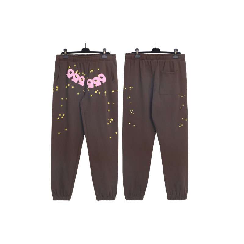 Sp1derヒップホップ歌手Young Thugと同じスタイルのフォームレター555555カップル用パーカーPinkスウェットシャツ|undefined